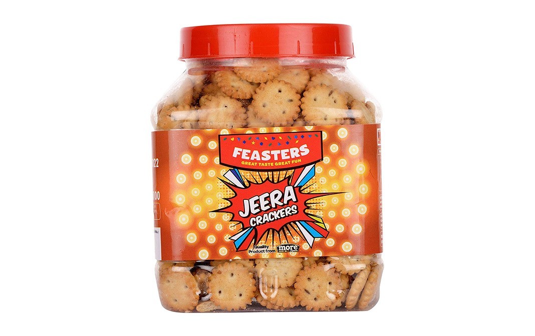 Feasters Jeera Crackers    Plastic Container  250 grams